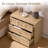 Mid-Century 3D design 31'' W 3-Drawers Nightstands Set of 2-831036905