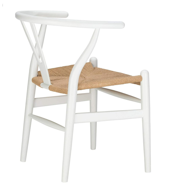 Chaise Woodcord, Blanc, Blanc