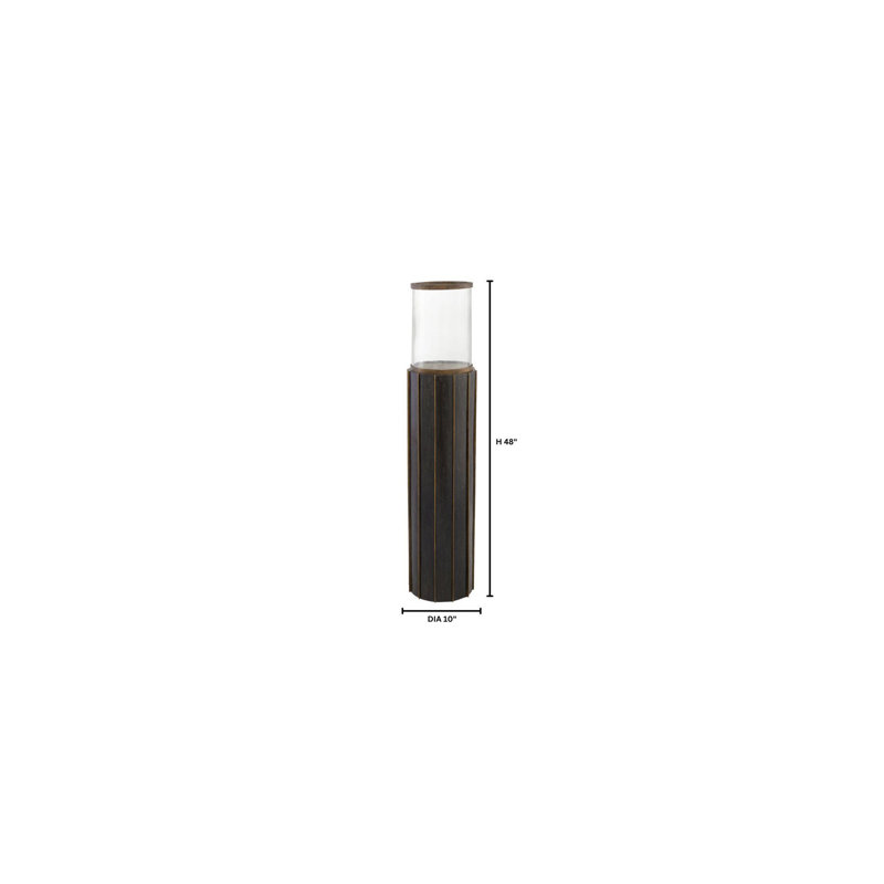 Reed Hurricane Candle Holder, 48" H x 10" W x 10" D