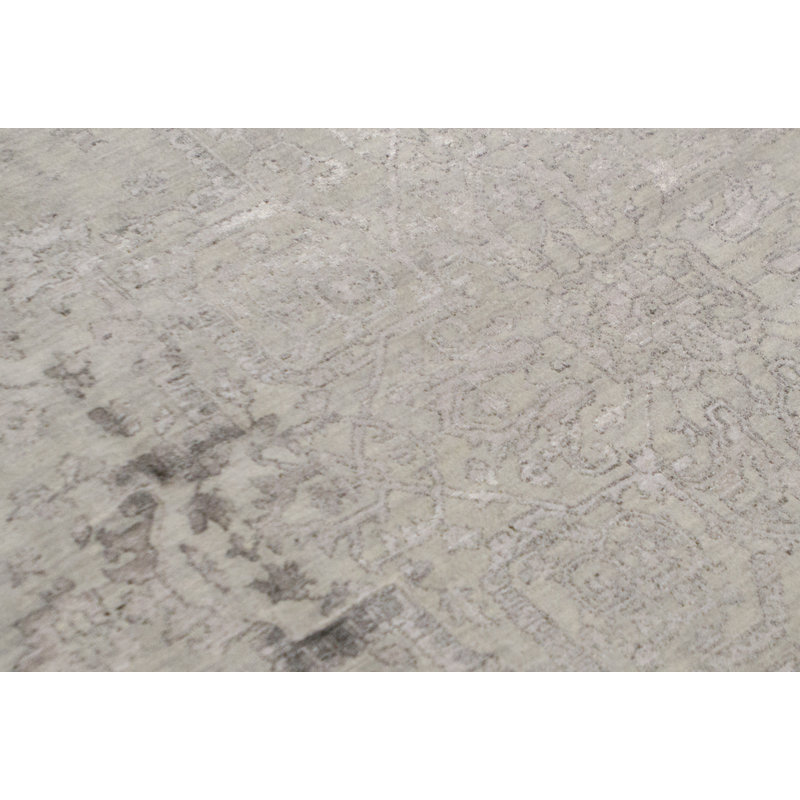 Hand-Knotted High-Quality Silver and Gray Area Rug
