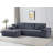 Boneless Compression 2 Piece Corduroy L Shaped Sectional Couches-212286670-212286669
