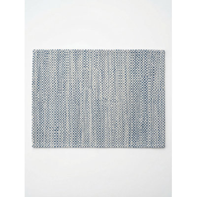 Aqua Blue Shoreline Grid Indoor Outdoor Placemat