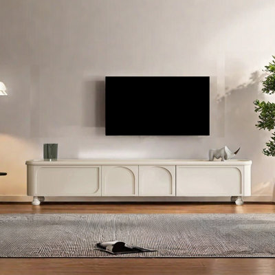 TV Stand with Pine Wood Drawers
