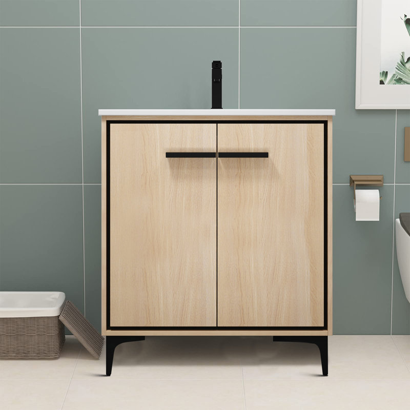 Ensemble de meuble-lavabo simple avec plateau 30,02 po.