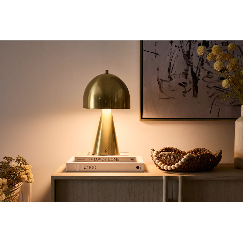 HOPKINTON Rechargeable Table Lamp, Black, Black