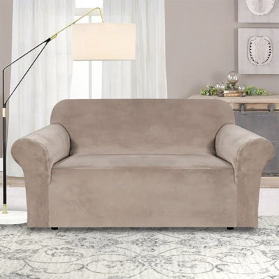 Housse de causeuse extensible en velours antidérapant et confortable