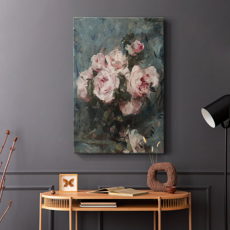 Motif floral rétro CCL XXVII - galerie Cavas, H 27 po x l 18 po