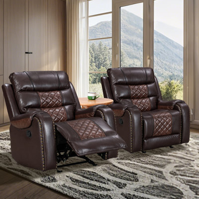 Abba 3-person Recliner Sofa With Padded Arms