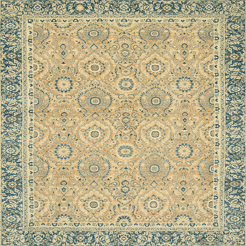 Abstract Indoor Rug, Square 5'
