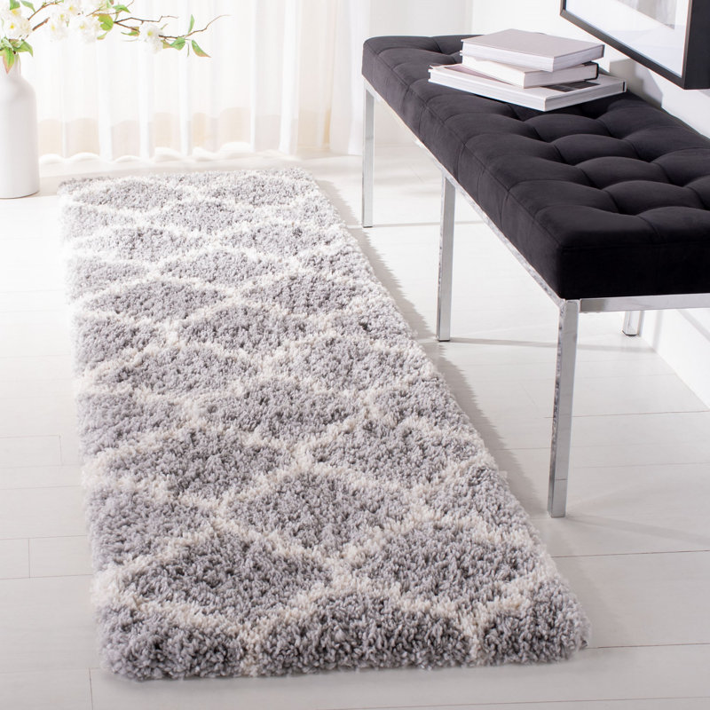 Tapis à poils longs Mackinnon, Tapis de couloir 2 pi 3 po x 8 pi