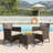  3-Piece Rattan Furniture Set with Tempered-glass Top Table and 2 Cushioned Chairs-667647944-667647945