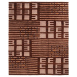 Hand Knotted Wool Geometric Area Rug