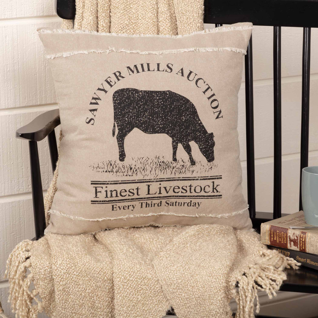 Sawyer Mill Cow Cotton Pillow Cover & Insert VHC Brands
