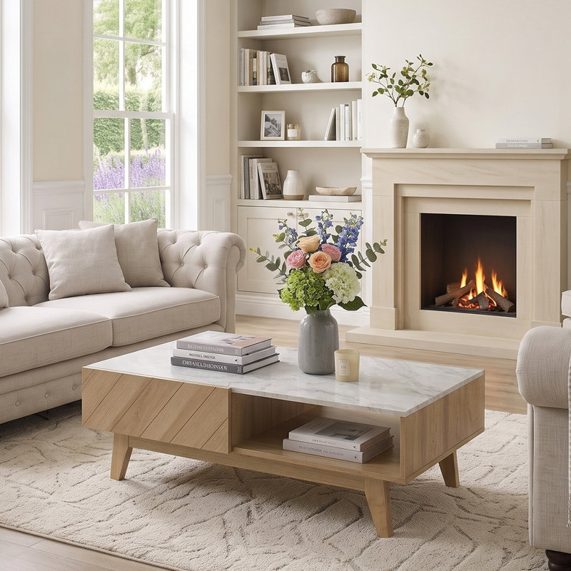 CARRARA Coffee Table, Natural
