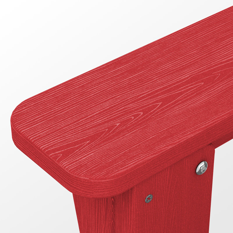 Chaise Adirondack pliante en polyéthylène haute densité Wolak, Rouge