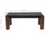 Table basse 45 po Viorela avec plateau en placage de granit noir et pieds en bois brun-557993525-557993524