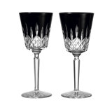 Waterford Lismore Black Goblet, Set of 2