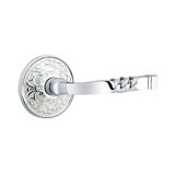 Santa Fe Flat Passage (Hall & Closet) Door Lever with Round Rosette