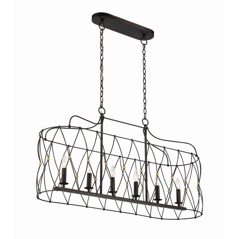 Lustre linéaire moderne à 6 lumières Arthur-James
