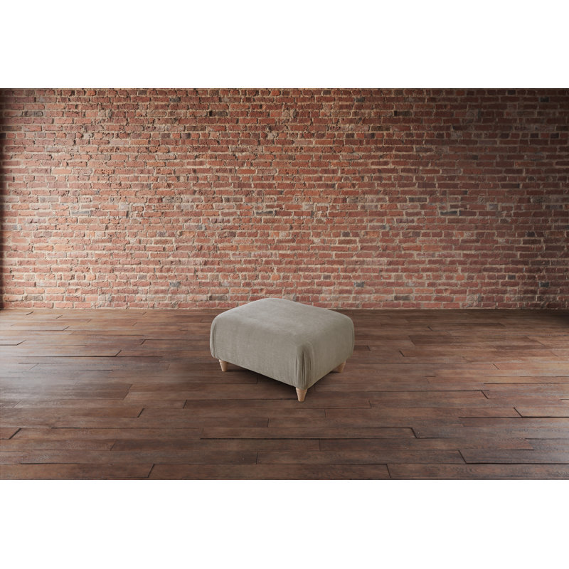 Charlotte-Ann Soft Touch Square Footstool, Putty