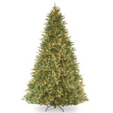 Tiffany Fir 7.5' Green Artificial Christmas Tree with 750 Pre-Lit Clear Lights with Stand
