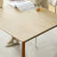 Table de salle à manger brune en bois fritté rectangulaire et bois massif-1687016871