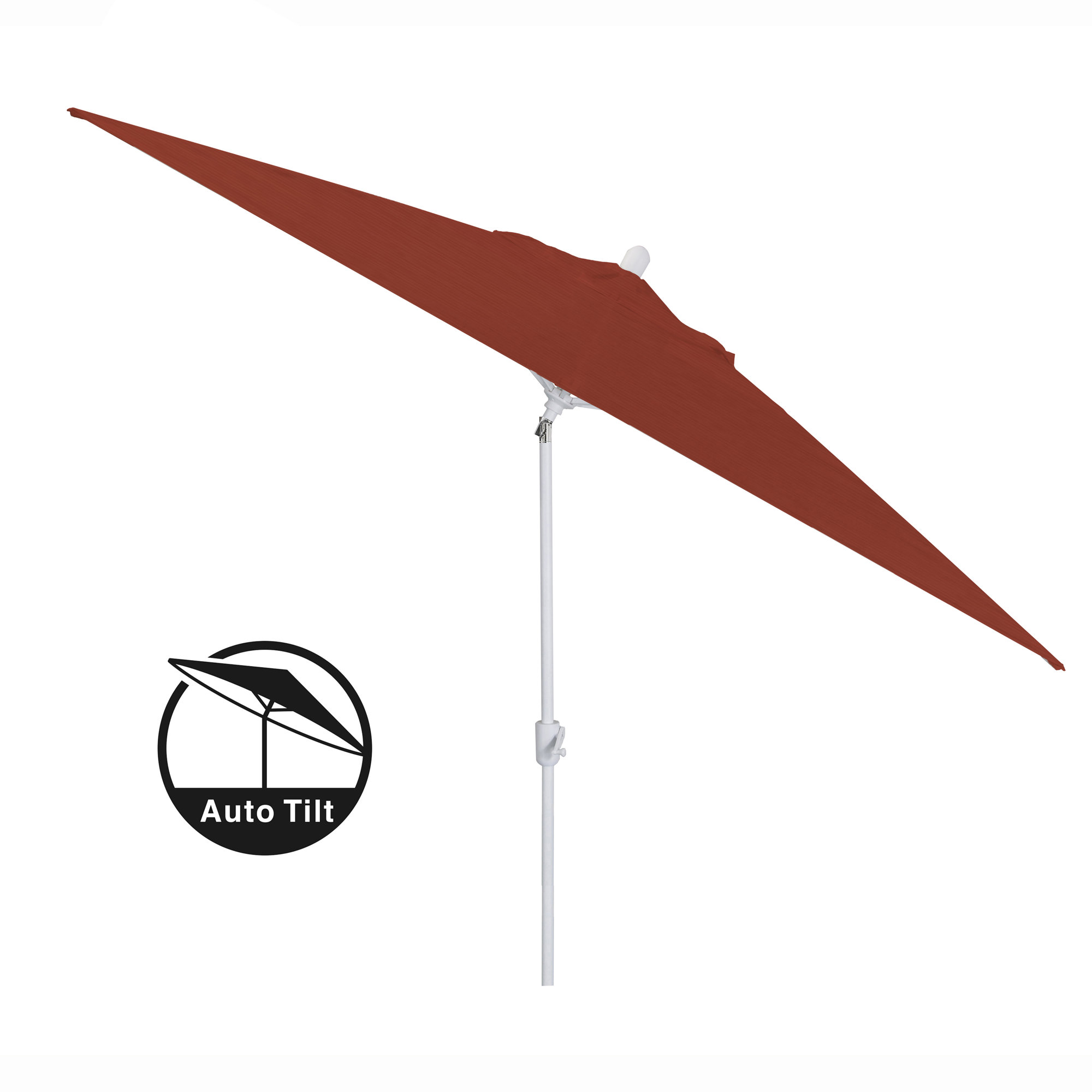 Olivier 116.7'' Outdoor Umbrella, Canvas Terracotta Sunbrella® Canvas, White Sand
