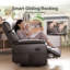 Fauteuil inclinable électrique en similicuir avec bascule et pivot-1740478214