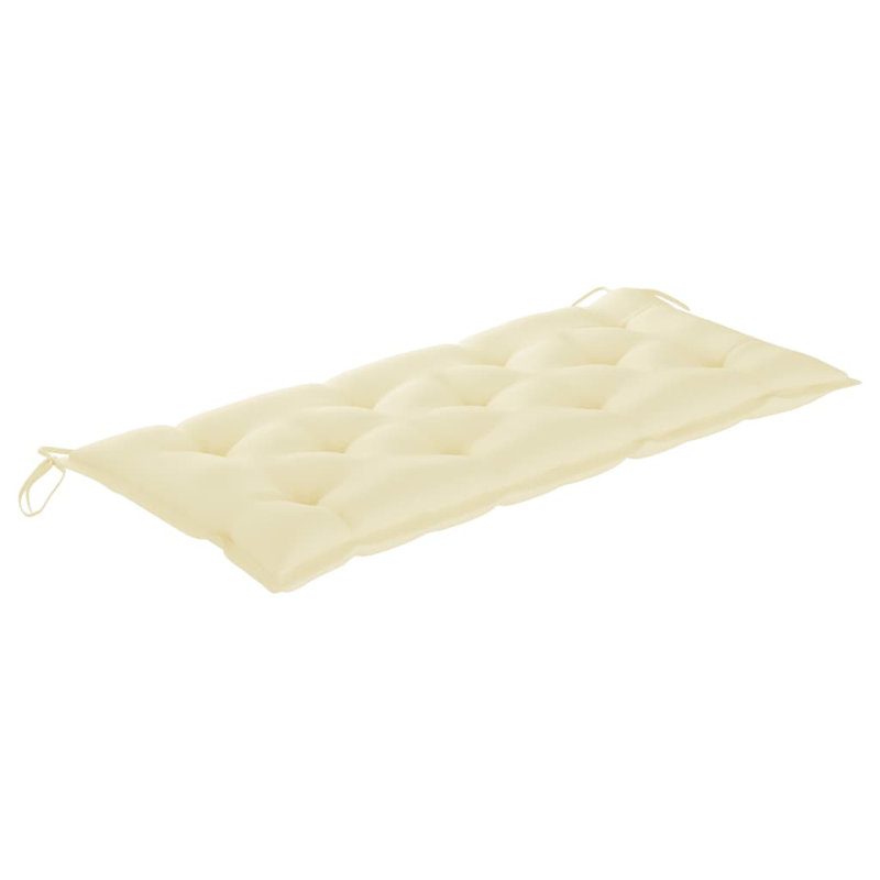 Banc de jardin en teck Bryant-Rivers, Blanc crème