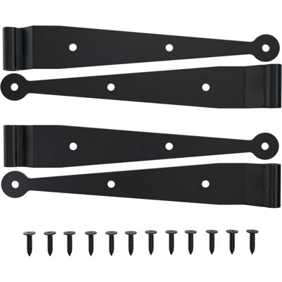 Charnière à sangle SteelTek l 10 po avec ensemble de volets à charnière décalée de 1/2 po, pour les hauteurs de 12 po à 36 po (comprend 2 paires de charnières)
