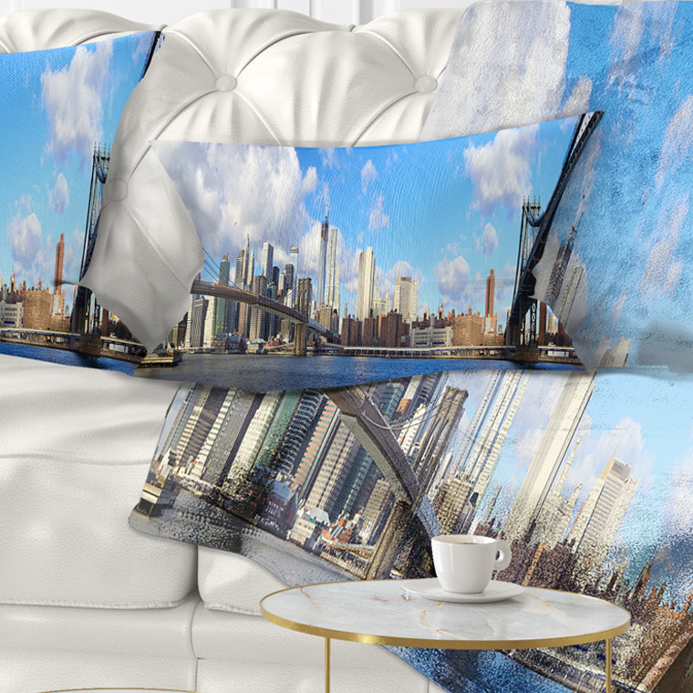 Coussin lombaire en cityscape vif day manhattan