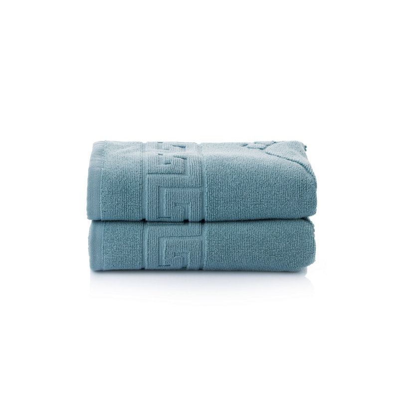 Luxurious Bathmat Set (2 Pieces), Aqua, 19.7 x 27.6 inches | 100% Cotton, 700 GSM | Machine Washable at 104°F | Soft, Absorbent, and Quick-Drying | Perfect for Bathroom Decor and Comfort