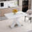 Modern Square Dining Table, Stretchable, Printed Table Top+MDF-692005554-692005557