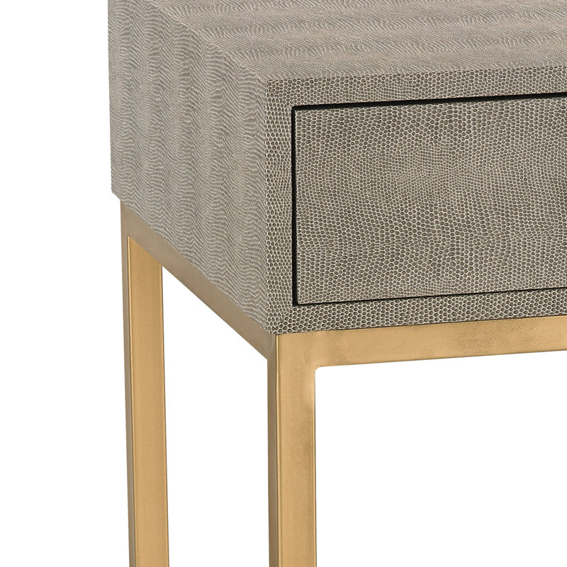 Table d'appoint Shagreen - Gris, Gris