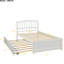 Lit plateforme simple blanc avec lit gigogne en bois massif pour un lit gigogne enchanteur