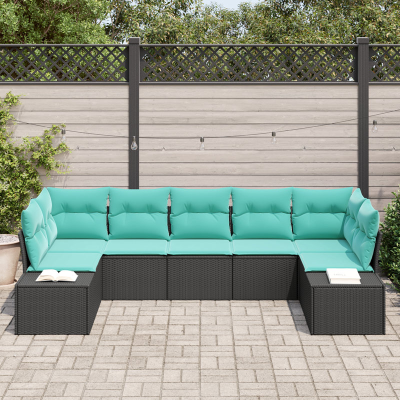 Ensemble de canapé de jardin avec coussin 7 pièces vidaXL