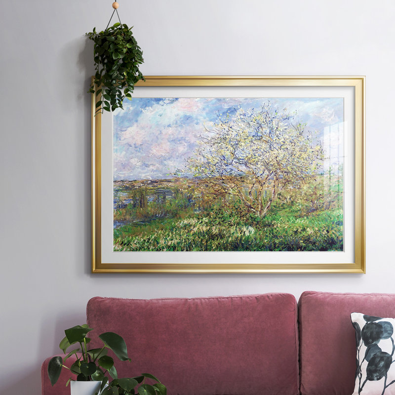Springtime, 1880, reproduction d'art encadrée, Or, H 27 po x l 39 po x P 1,5 po