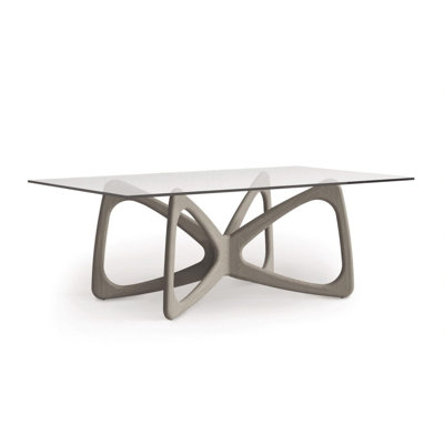 Butterfly Dining Glass Top Table
