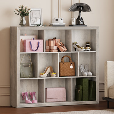 Étagère à livres avec 10 cubes, bibliothèque de 43,3 po de largeur avec conception anti-basculement, bibliothèque ouverte, présentoir de rangement moderne pour salon, chambre à coucher, salle d'étude