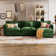 4-Piece 115'' Reversible Modern Upholstered L-Shape Sectional Sofa With Ottoman- Premium Velvet  Fabric