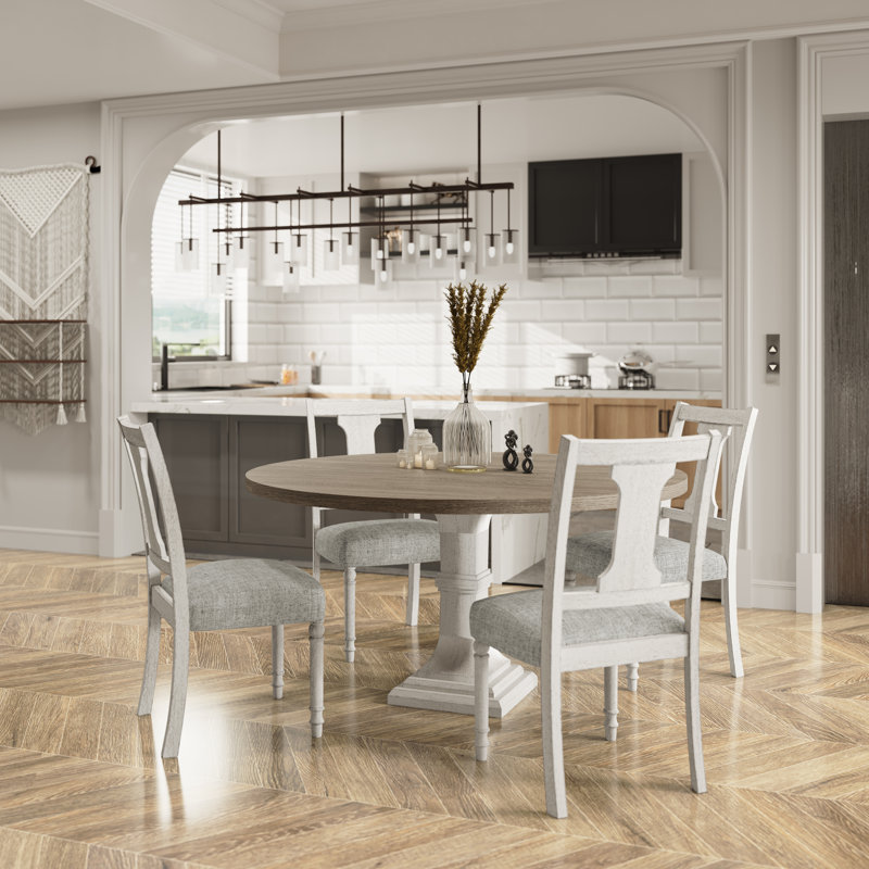 Tannen 4 - Person Pedestal Dining Set