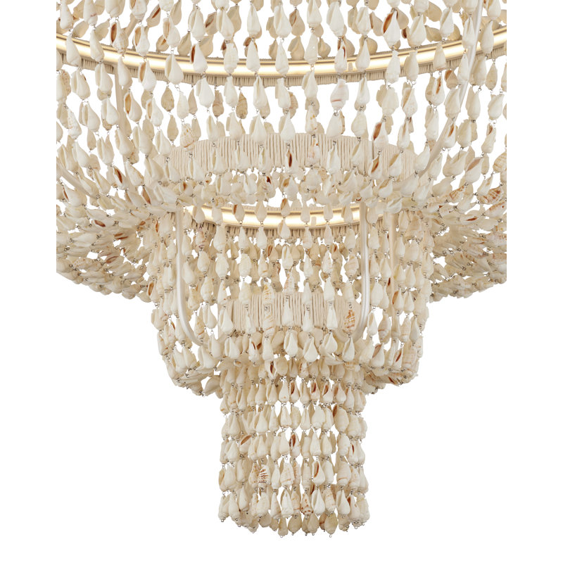 Cybele 2 - Light Shell/Capiz/Wrought Iron LED Chandelier