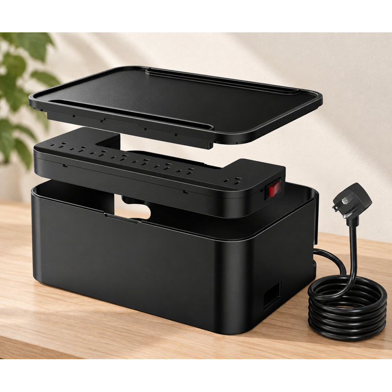 Power Strips with Cable Management Box