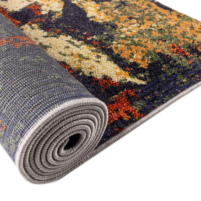 Ansela Abstract Indoor Rug, Rectangle 5'3" x 8'