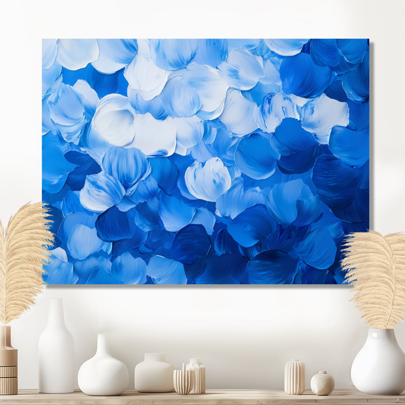 Impression sur toile de marguerites aqua, H 34 po x l 44 po, Toile tendue, Ne s’applique pas