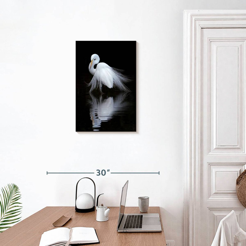 Brampt Egret Bird Watching, 24" H x 16" W