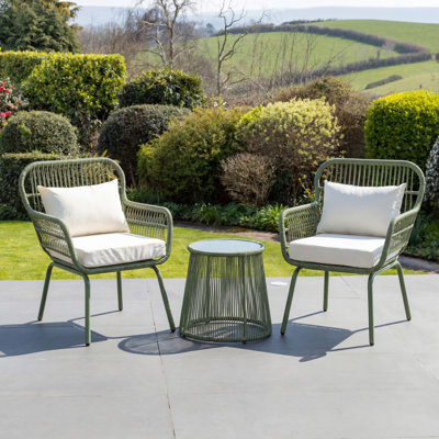Carbini Polyethylene (PE) Wicker 2-Person With Cushions