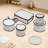 5 Piece Fabric  Quilted Dish Storage Set with Protectors-1906942520