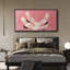 «Bright Preppy Animals Elegant Cranes In Flight», reproduction sur toile encadrée-98042486-111376022