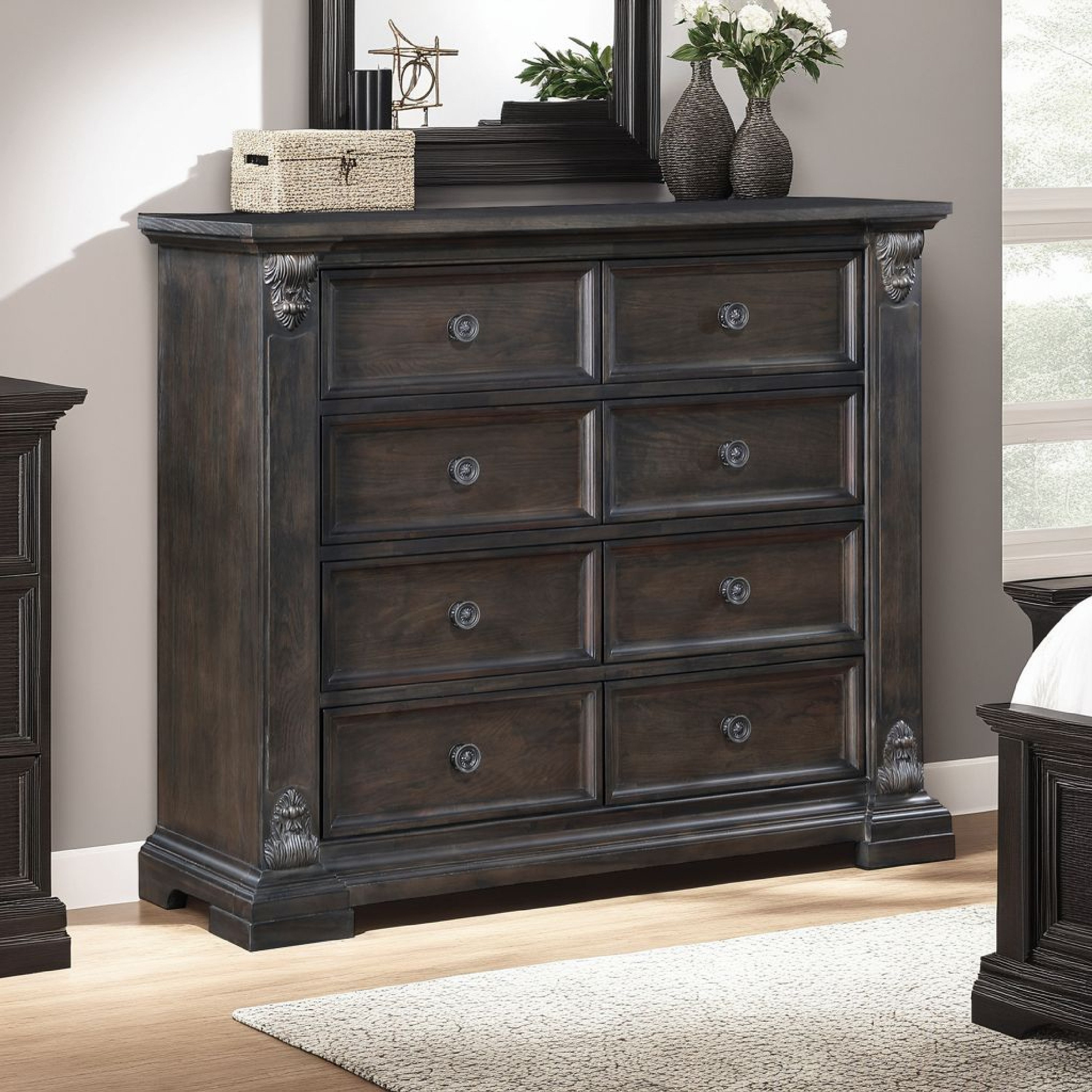 chinese dress ladies Six Drawer Dresser in Espresso Finish – Oriental Rug Palace main image 1